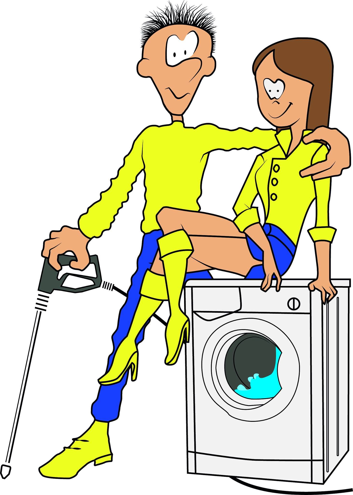 Les mascottes CleanX et WashX